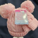 Soft Touch Cable Knit Pom Pom Hat and Mitten Set NB - 6(m)