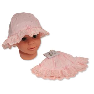 Baby Girls Broderie sun Hat