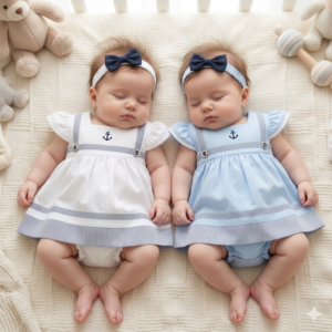 Baby Girls Nautical Dress Set