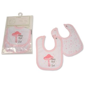 Tiny Baby 2 Pack Pink Bibs