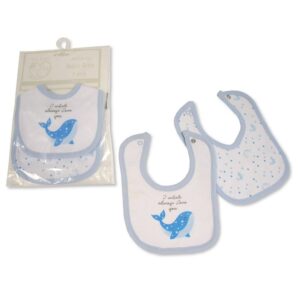 Tiny Baby Blue Bibs pack of 2
