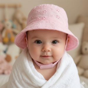 Baby Girls Sun Hat with Chin Strap